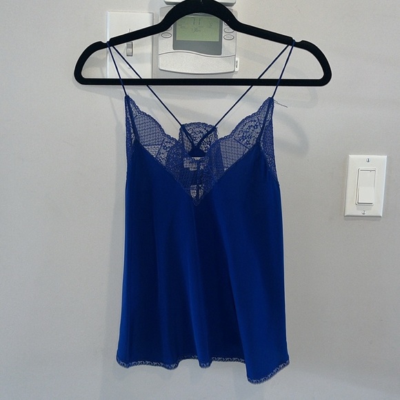 Zadig & Voltaire Christy Lace Trim Camisole Blue - Picture 4 of 9